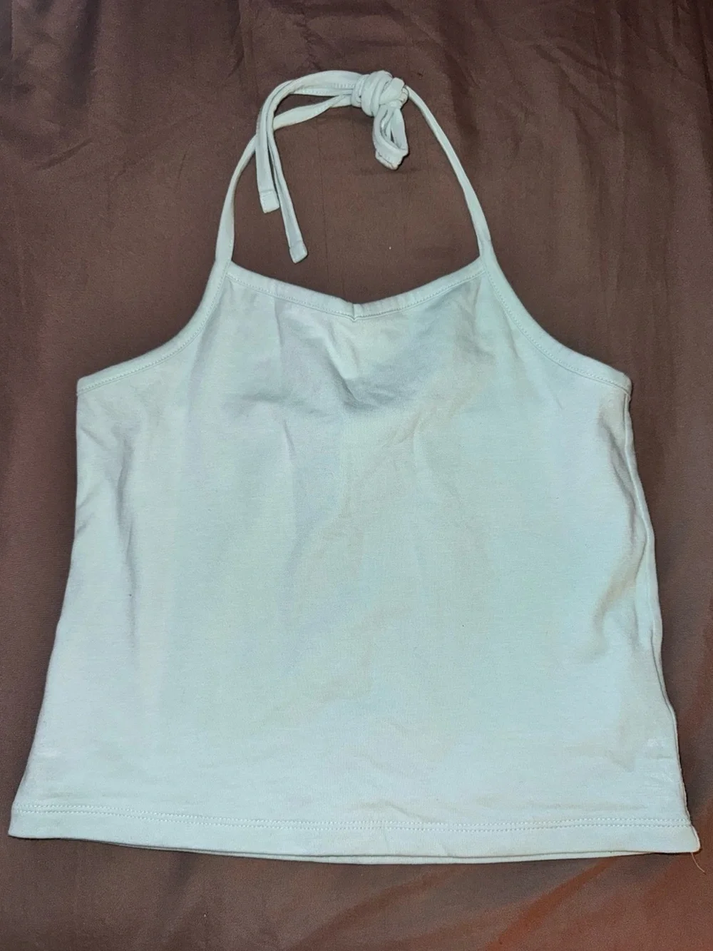 Old Navy Girls Mint Green Halter Tank Top Size M 8 Stretch Cotton Y2K